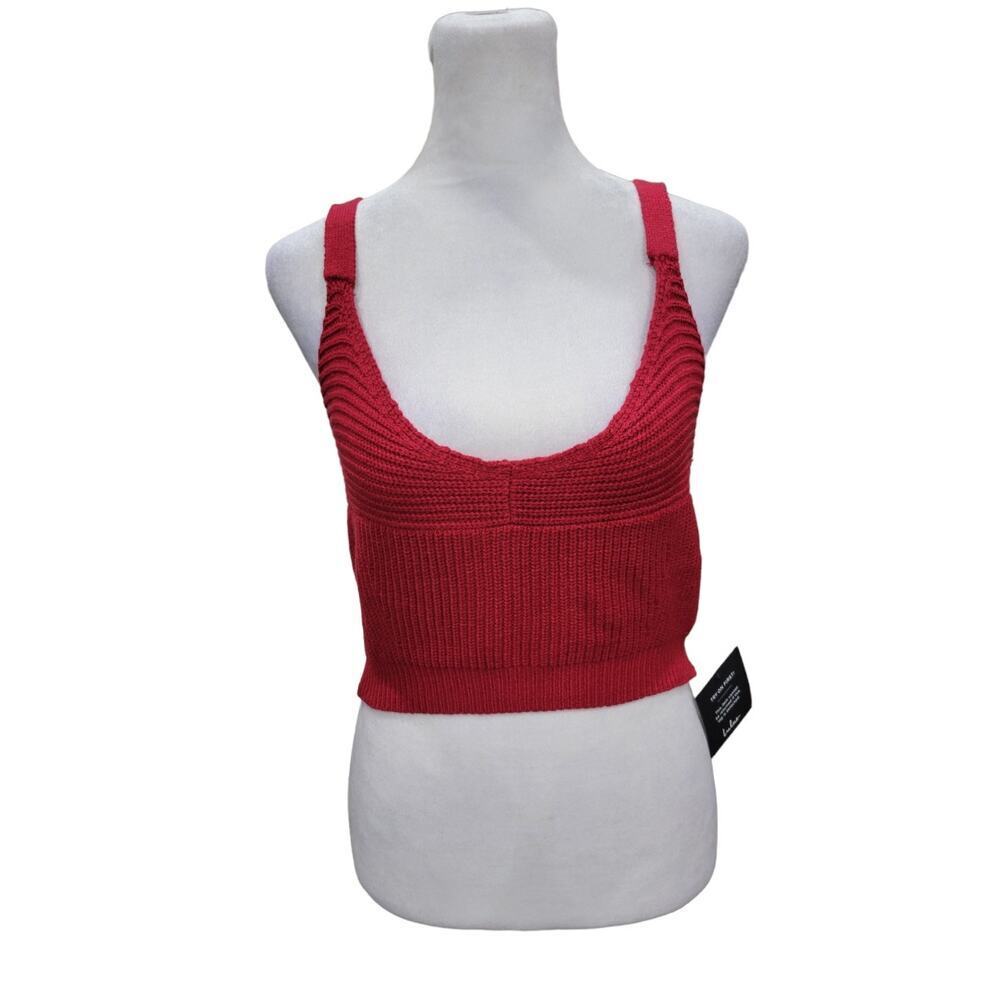 NEW Lulus Women's Cropped Sweater Tank Top Size Medium Red